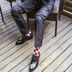 Colorful Cotton Crew Socks – Novelty Patterned Dress Wear for Men