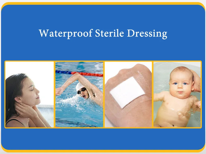 Sterile Bordered Gauze Pads – Waterproof Adhesive Wound Dressings for First Aid