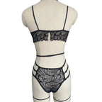 Lace Lingerie Set – Sheer Floral Bra and Panty Outfit for Romantic Evenings