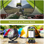 Rechargeable LED Camping Lantern – Waterproof Power Bank for Outdoor Hiking