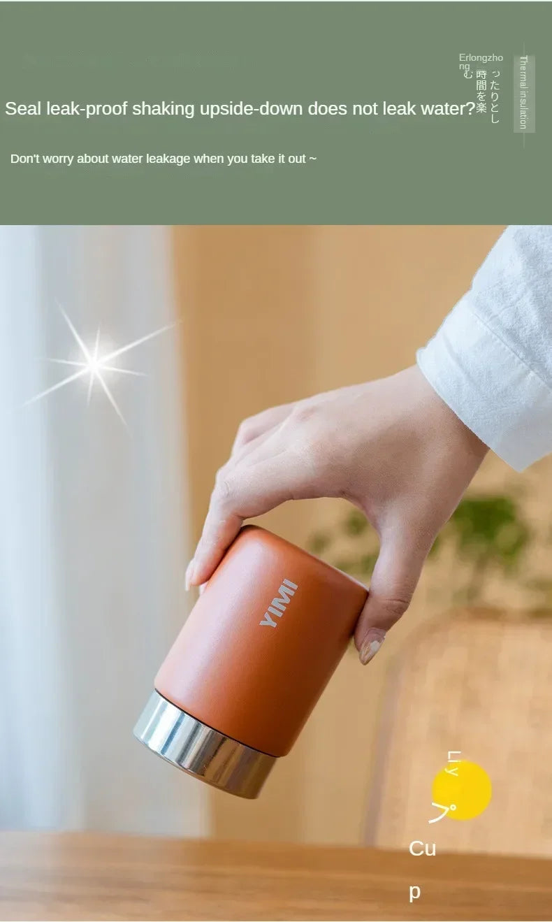 Stainless Steel Vacuum Flask – 230ml Portable Insulated Mug for Travel and Coffee