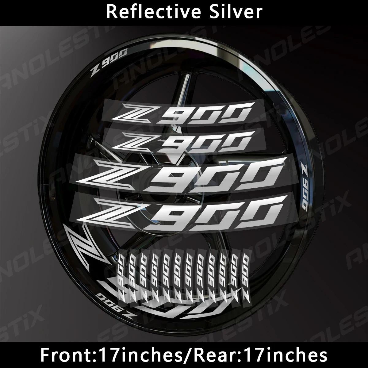 Reflective Motorcycle Rim Stripes – Wheel Hub Decals for Kawasaki Z900