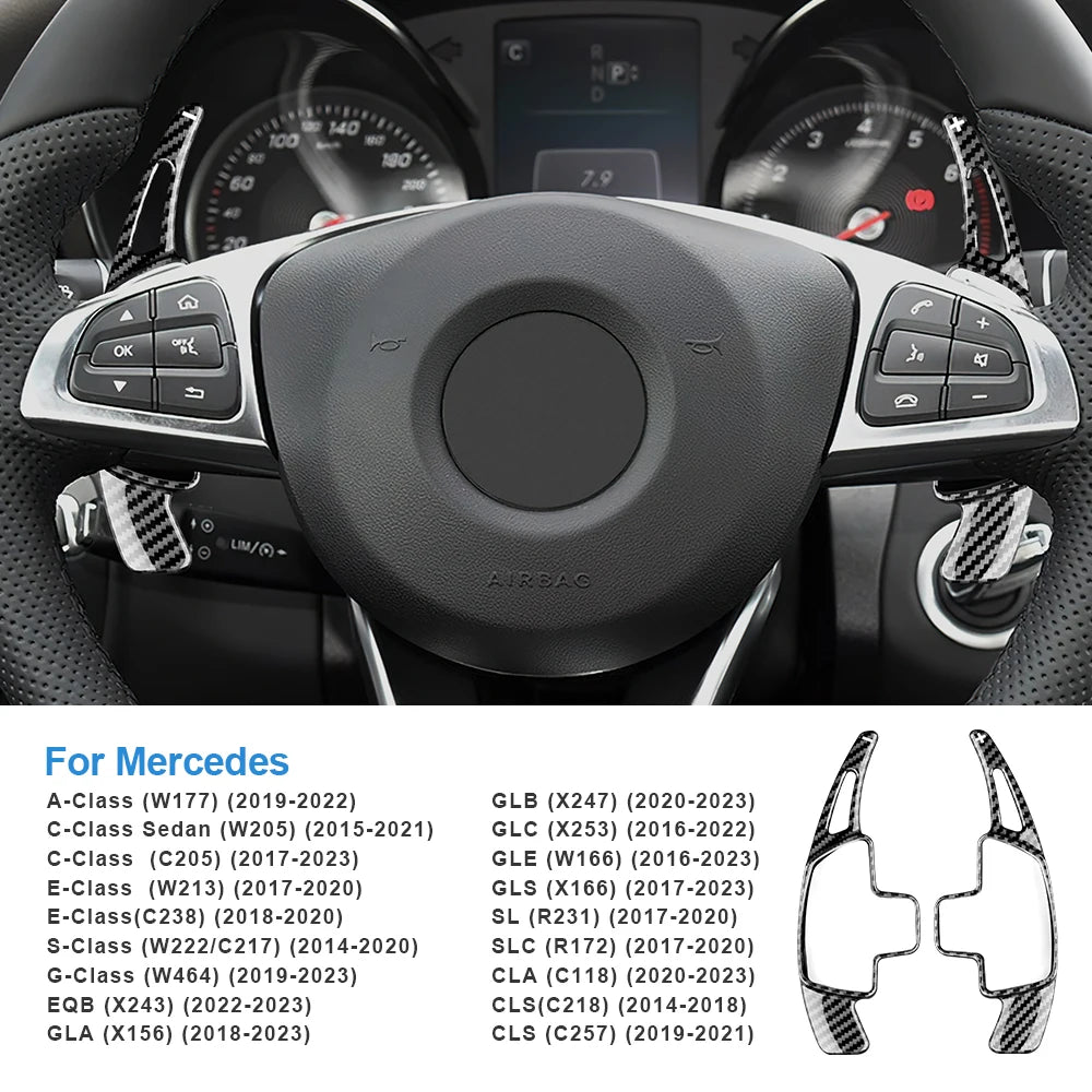 Carbon Fiber Steering Wheel Shift Paddles – Extended Shifters for Mercedes