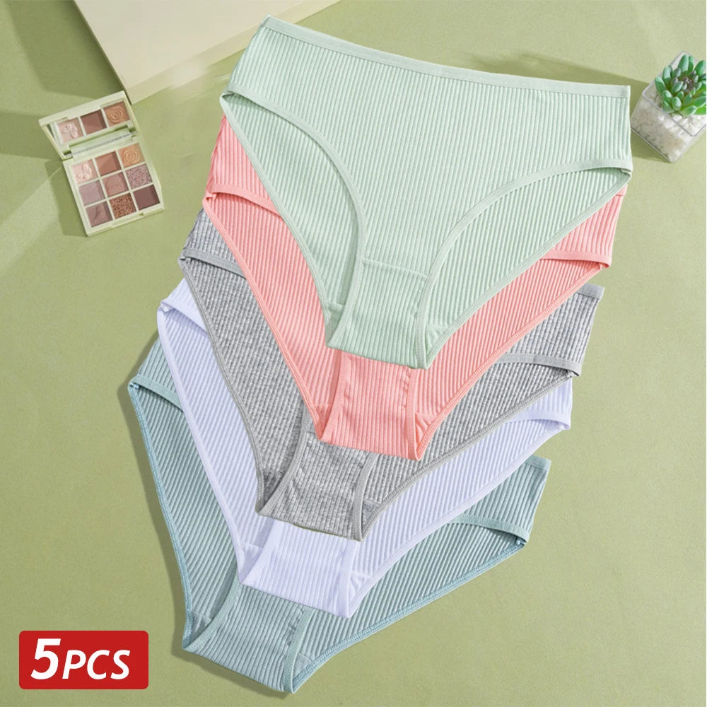 Cotton Briefs – Soft Striped Low Rise Underwear for Women