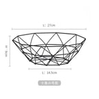 Modern Iron Fruit Basket – Decorative Wire Storage Bowl for Home Kitchen