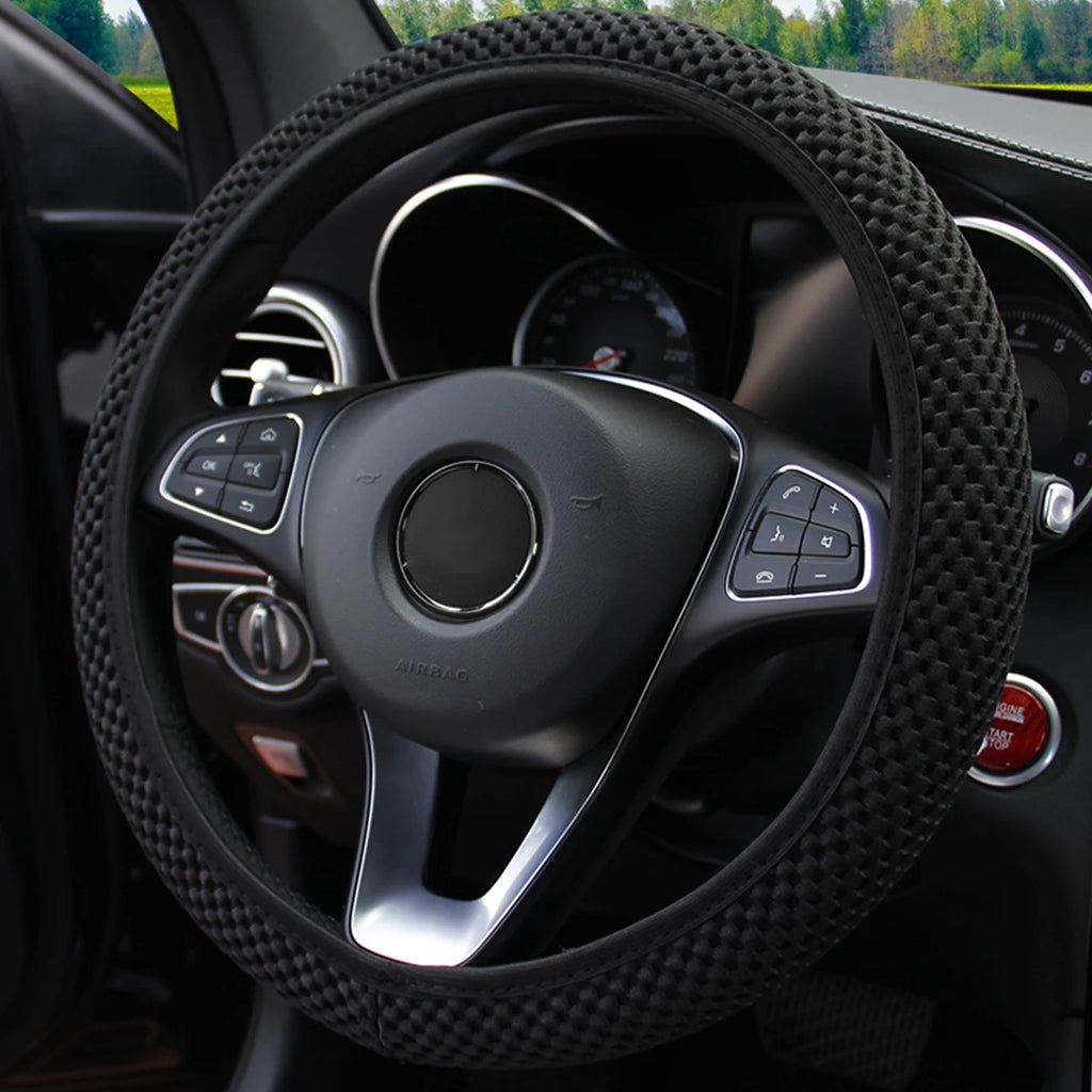 Breathable Mesh Car Steering Wheel Cover – Comfortable Grip for Women