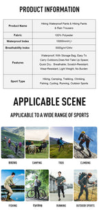 Waterproof Hiking Pants – Quick Dry Outdoor Trousers for Camping and Climbing