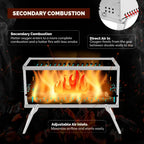 Portable Wood Burning Camping Stove – Foldable Secondary Combustion Chimney