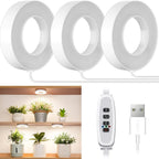 Full Spectrum Halo LED Grow Light – Dimmable Timer Lamp for Indoor Plants