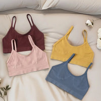 Seamless Push Up Bra – Soft Low Back Crop Top for Everyday Comfort