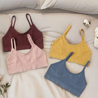Seamless Push Up Bra – Soft Low Back Crop Top for Everyday Comfort