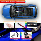 RGB LED Car Interior Light – Wireless Music Control for Auto Atmosphere