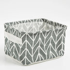 Foldable Cotton Linen Storage Basket – Small Desktop Organizer for Home