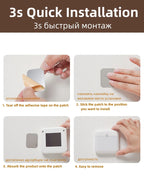 Motion Sensor LED Square Lamp – USB Rechargeable Light for Bedroom and Kitchen