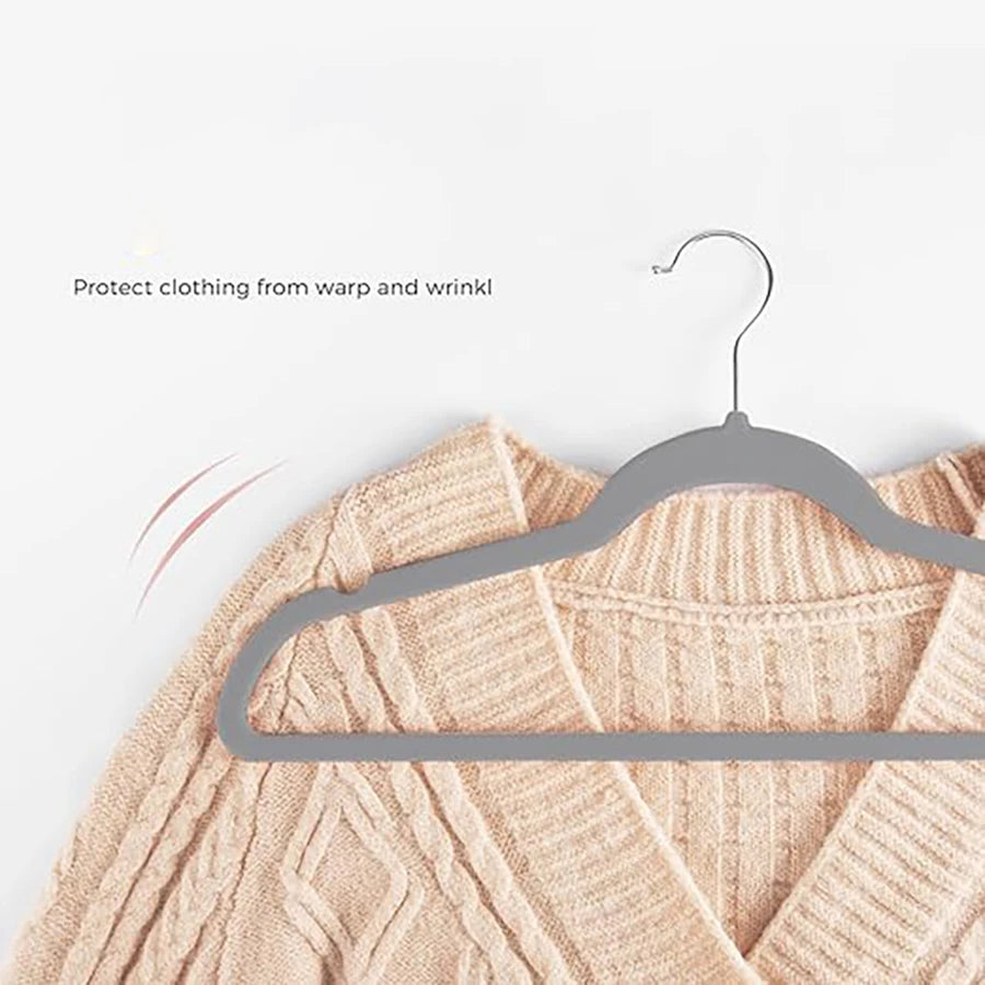 Velvet Non-Slip Hangers – Heavy Duty Space Saving Garment Hangers for Closets