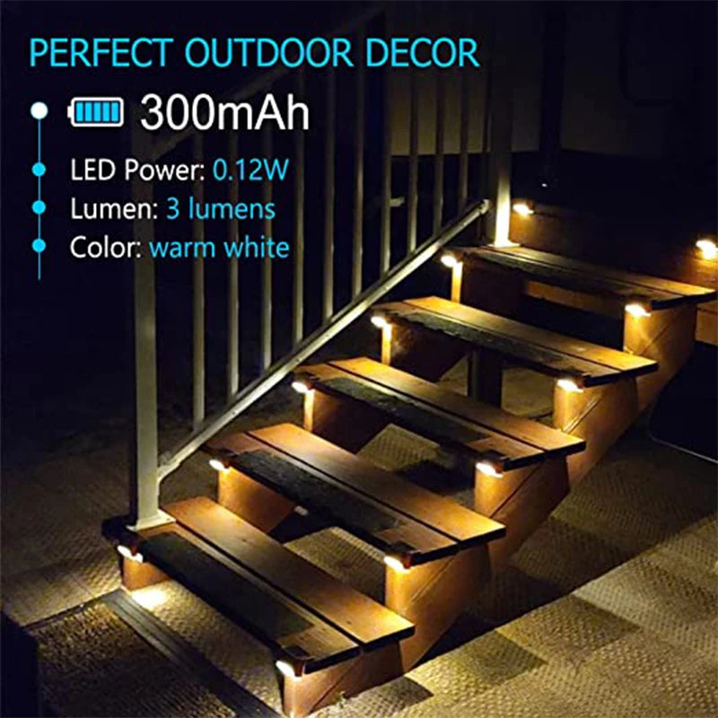 Waterproof Solar LED Step Lights – Outdoor Stair Lighting for Garden Patio