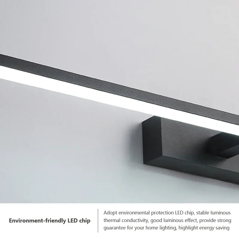 Modern Aluminum LED Wall Light – Adjustable Bathroom Mirror Vanity Lamp