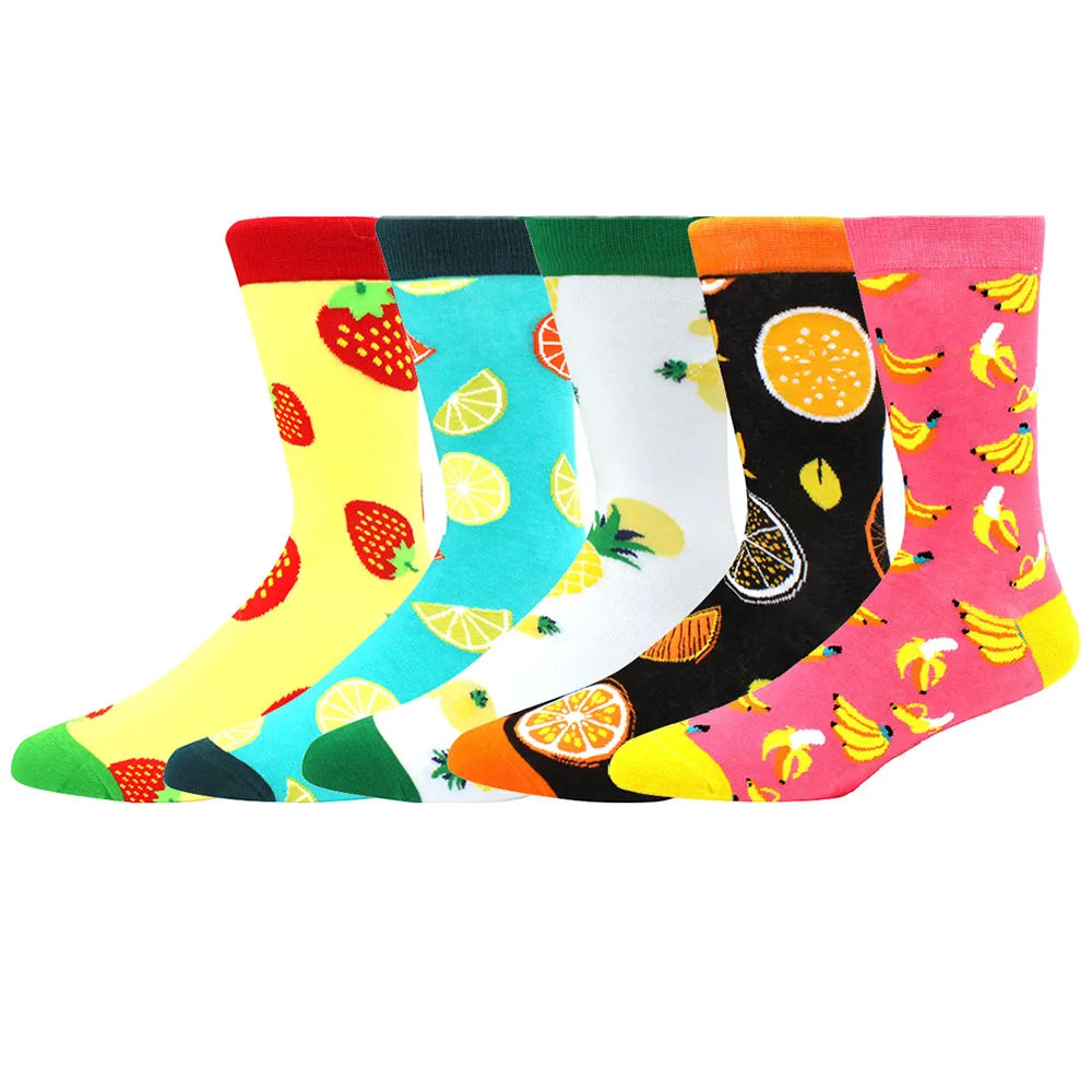 Cotton Novelty Crew Socks – Colorful Animal Print for Casual Halloween Wear