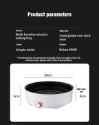 Electric Non-Stick Multicooker – Portable Frying Pan for Home Cooking