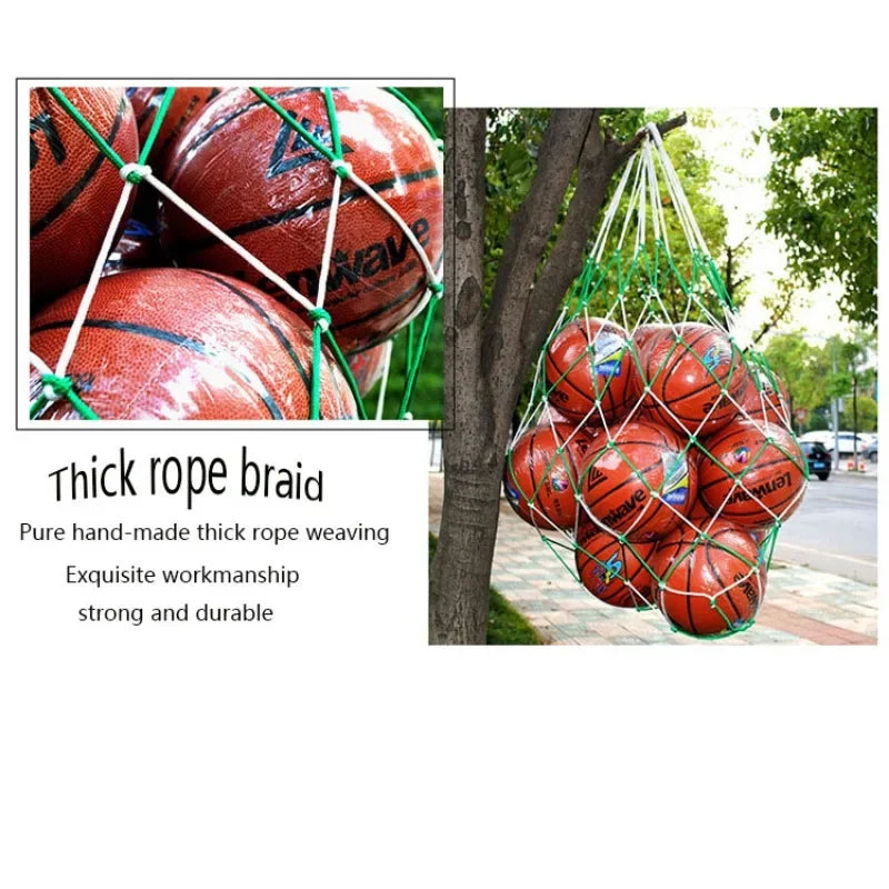 Large Capacity Nylon Ball Bag – Durable Mesh Carrier for Sports Equipment