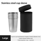 Stainless Steel Portable Cups – Travel Drinkware Set for Outdoor Camping