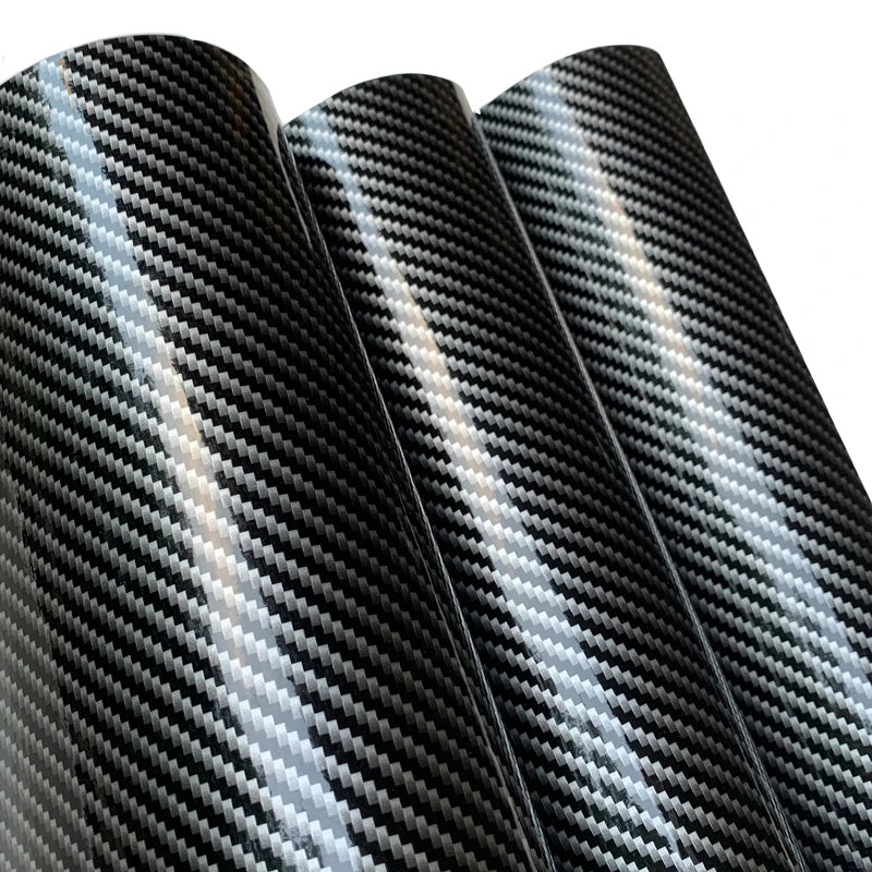 Glossy Carbon Fiber Vinyl Wrap – Adhesive Film for Car and Motorcycle Styling