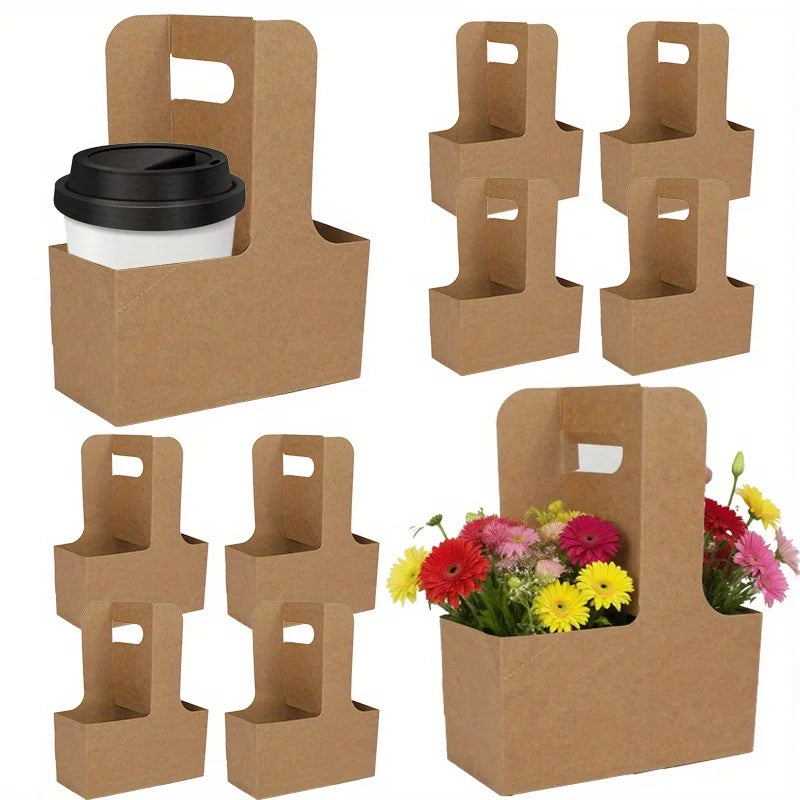 Floral Paper Gift Boxes – Decorative Handle Carriers for Birthday Wedding Party