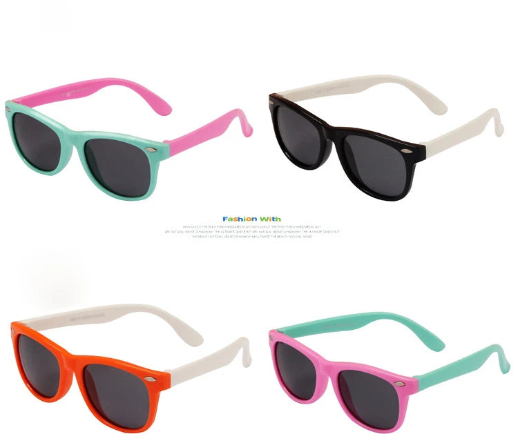 Silicone Kids Sunglasses – UV400 TR90 Goggles for Outdoor UV Protection