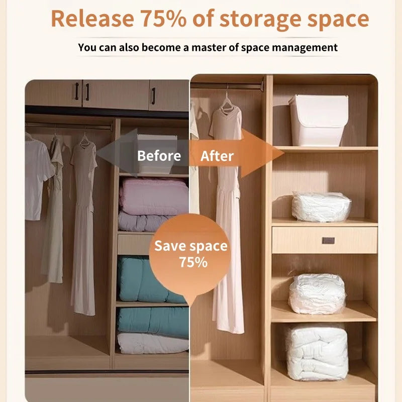 Large Vacuum Storage Bags – Airtight Compression Seals for Clothing Comforters