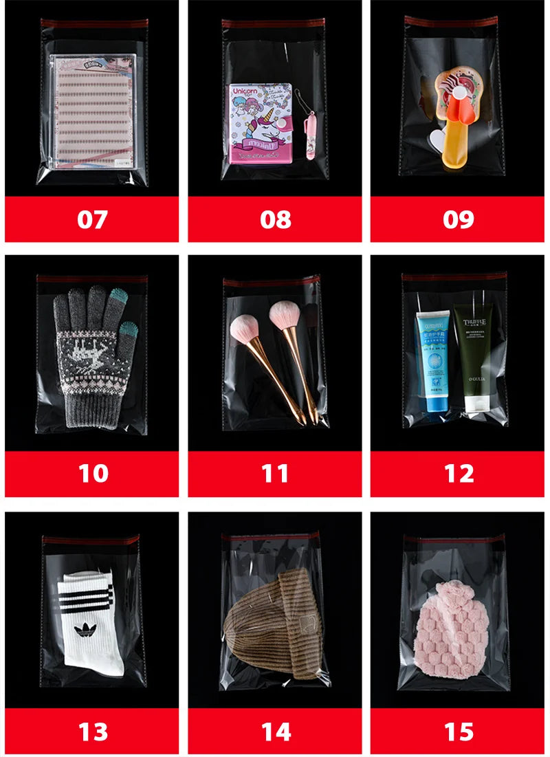 Self-Adhesive Cellophane Bags – Transparent Plastic Packaging for Jewelry Candy