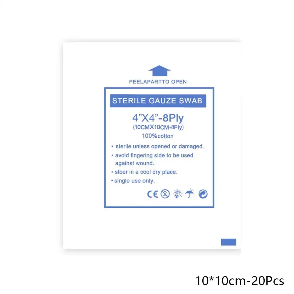 Sterile Cotton Gauze Pads – 8-Layer Medical Wound Dressing for First Aid