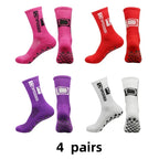 Non-Slip Silicone Grip Sports Socks – Mid-Calf Athletic Gear for Football Yoga