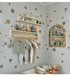 Boho Polka Dot Wall Decals – Colorful Removable Nursery Decor for Kids Room