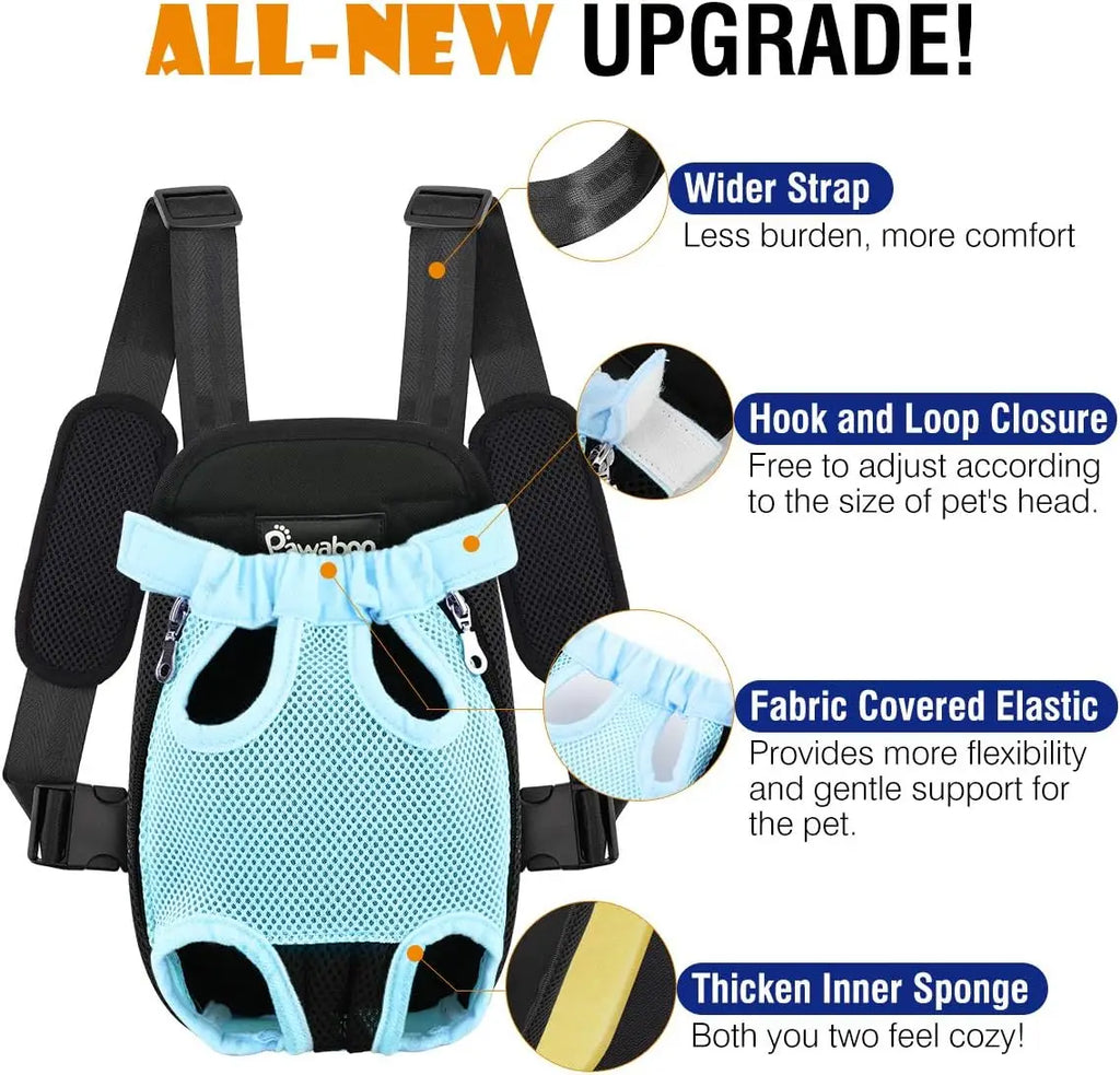 Adjustable Pet Carrier Backpack – Front Travel Bag for Hiking and Camping