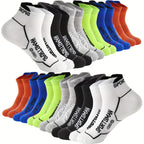 Breathable Ankle Socks – Colorful Invisible Sportswear for Men Running