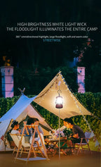 Retro LED Tent Lantern – Portable Hanging Lamp for Outdoor Camping