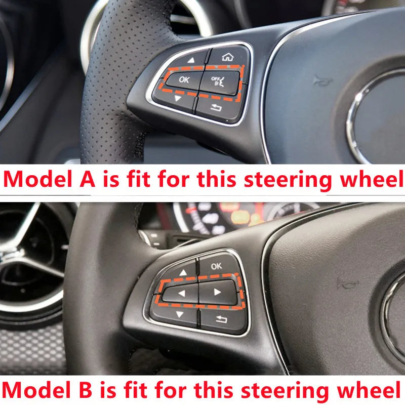 Steering Wheel Button Trim – Decorative Stickers for Mercedes Benz Interior