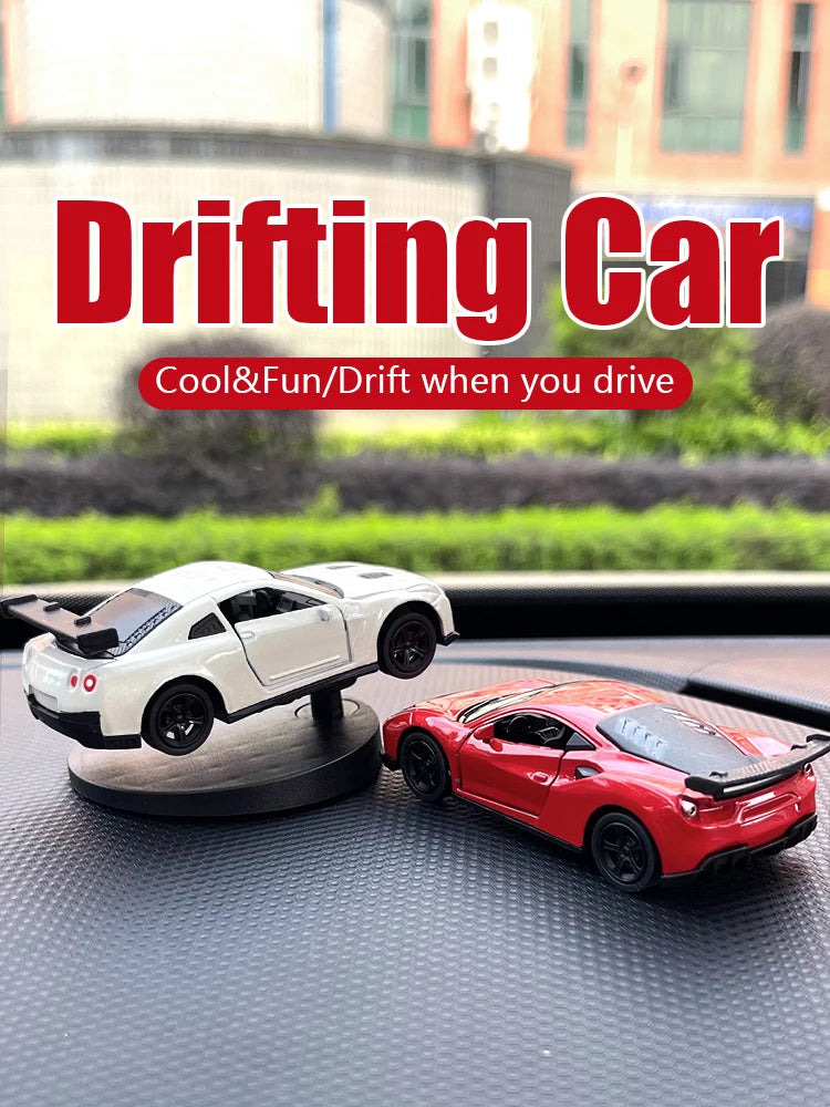 Drift Car Dashboard Ornament – Swinging Sports Racing Model for Auto Decor