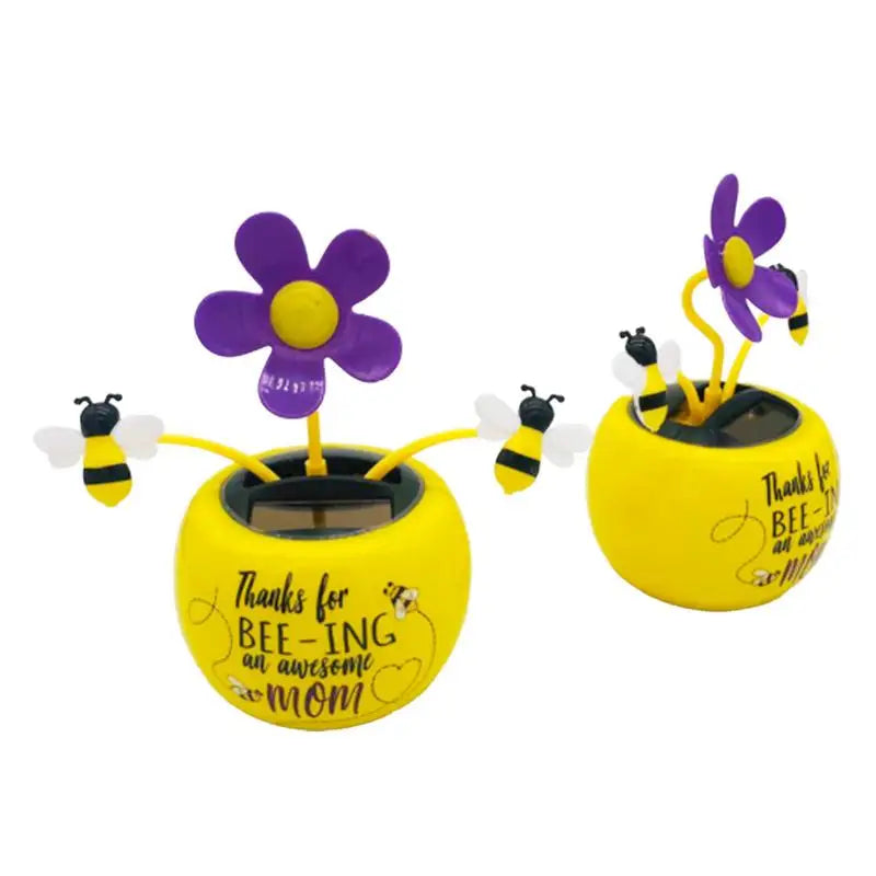 Solar Dancing Sunflower and Butterfly – Dashboard Figurine for Desk Decor