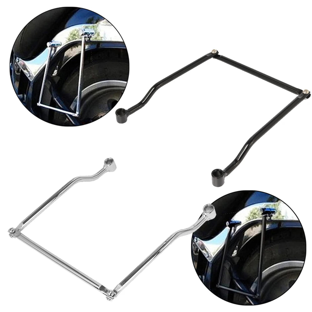 Universal Motorcycle Saddlebag Support Brackets – Side Luggage Mounts for Cruiser
