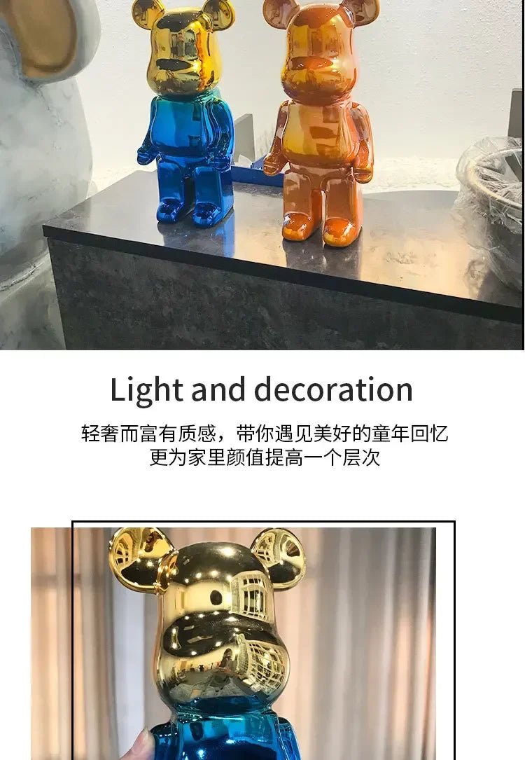 Ceramic Bear Figurine – Aesthetic Luxury Sculpture for Modern Home Decor