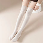 Thigh High Socks – Solid Color Japanese Style for Casual Women Fashion