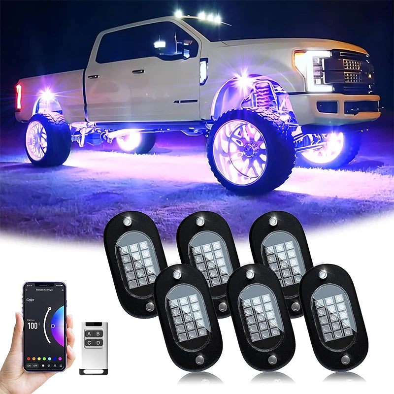 RGB LED Underglow Chassis Lights – Waterproof Exterior Decoration for Off-Road Trucks