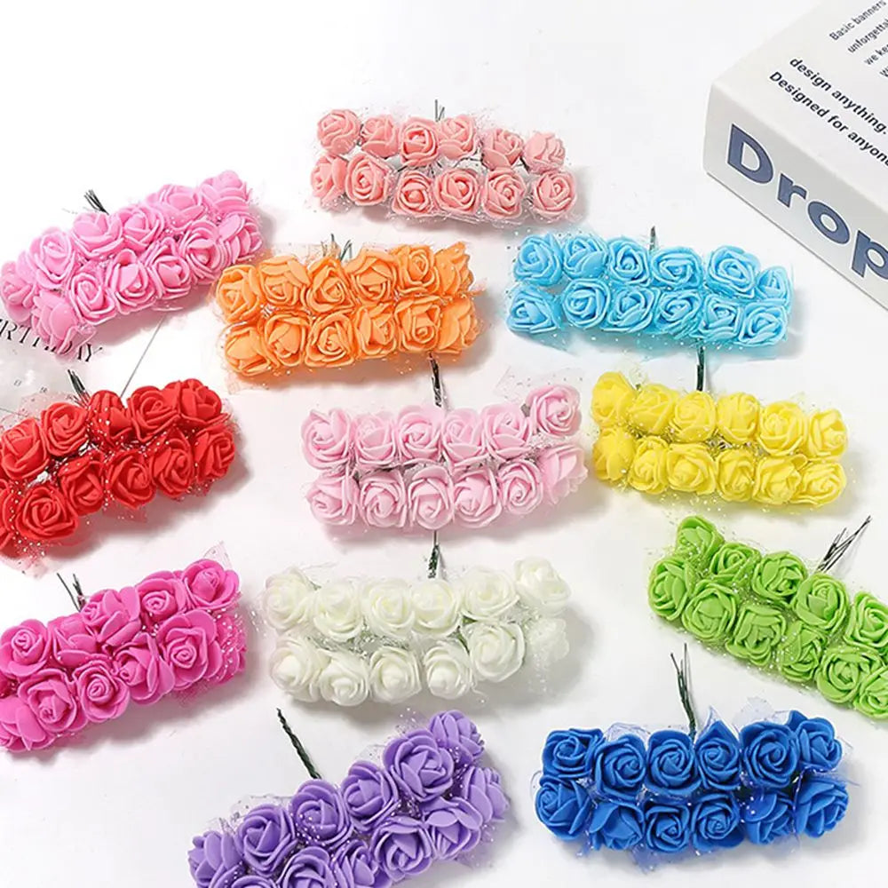Artificial PE Rose Flowers – UV Resistant Decor for Wedding and DIY Crafts
