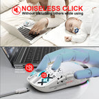 Wireless Gaming Mouse – Rechargeable RGB Ergonomic Silent Optical Mouse for Laptop