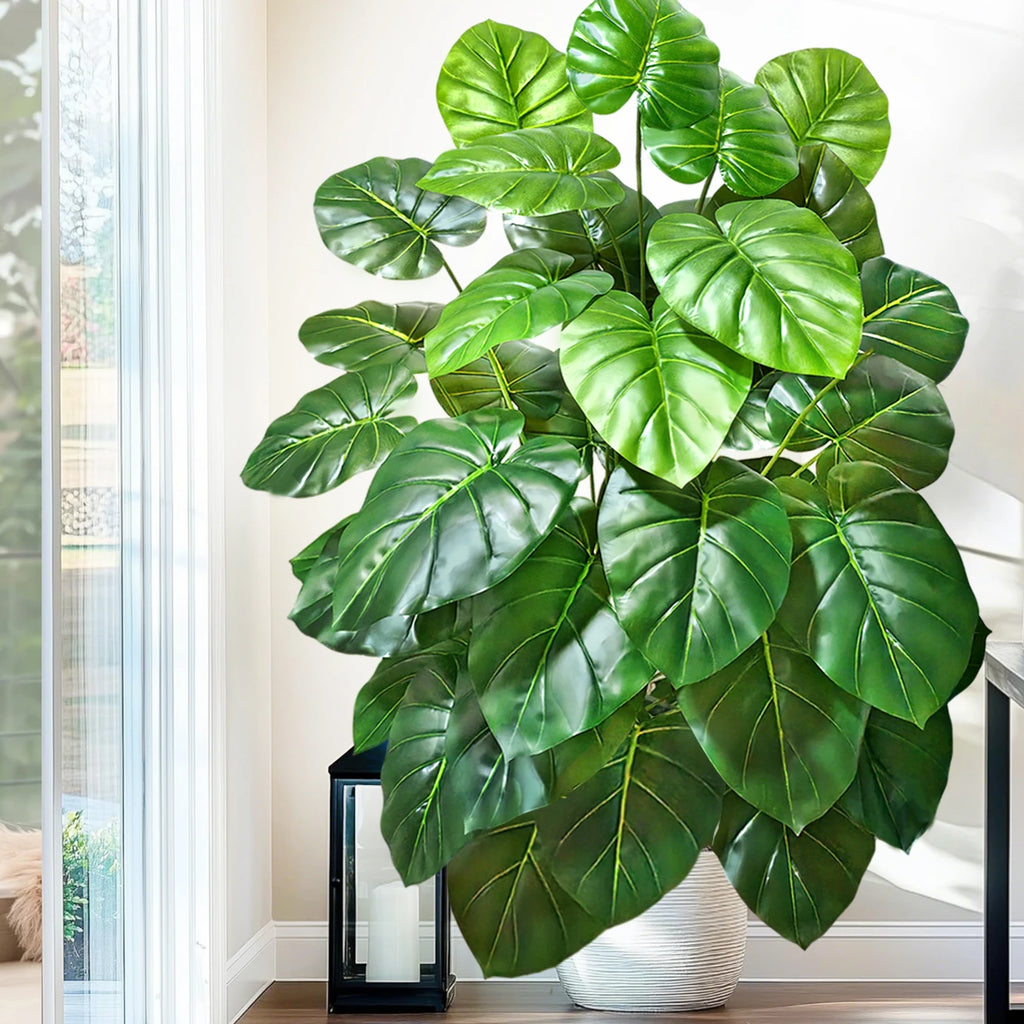 Artificial Tropical Leaf Plant – 60-103cm Potted Faux Greenery for Home Decor