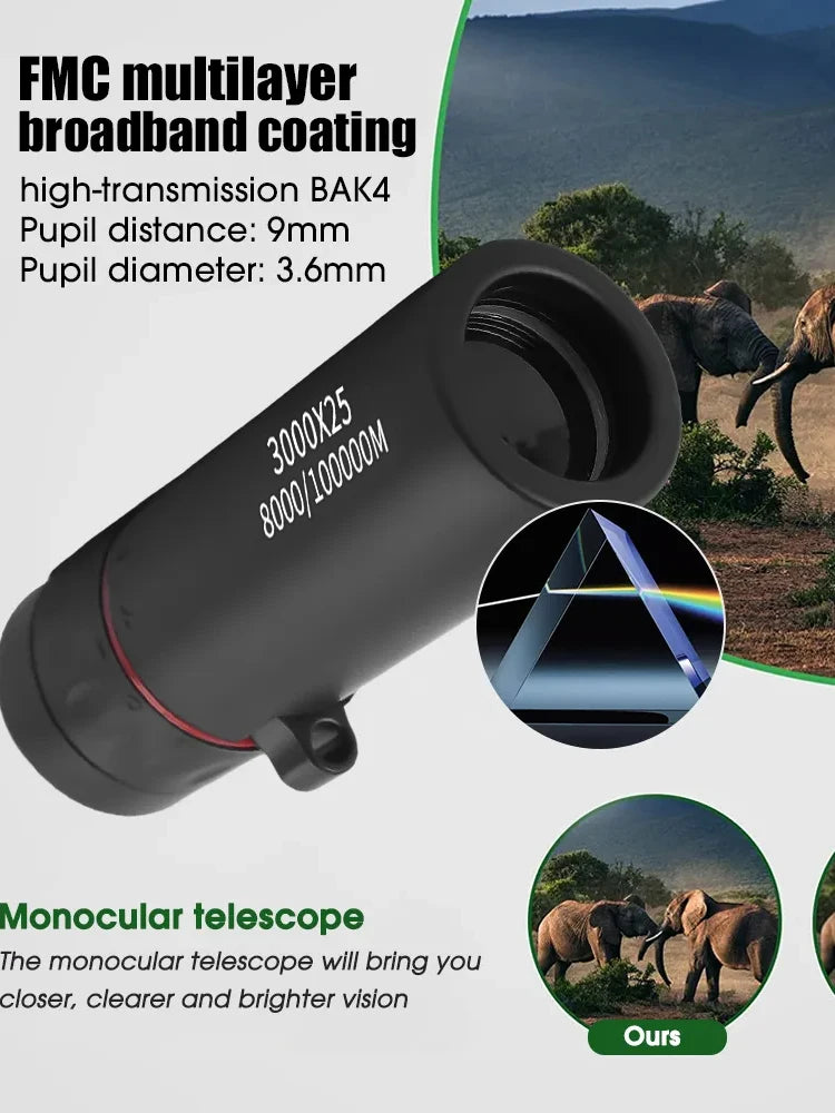 HD Monocular Telescope – Professional Compact Lens for Outdoor Camping