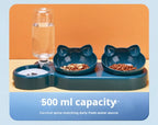 Tilted Cat Bowl Set – Gravity Water Feeder for Neck Protection