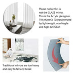 Round Acrylic Wall Mirror – Large Frameless Plexiglass for Bathroom Decor
