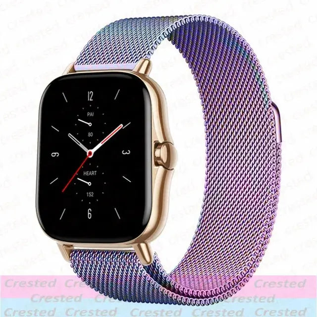 Milanese Stainless Steel Watch Band – 20mm 22mm Strap for Amazfit Smartwatches